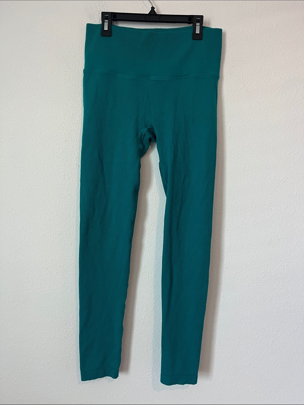 ALL IN MOTION High-Waist Teal Ribbed Leggings